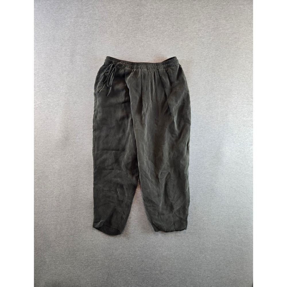 Pharaoh Wrap Front Pants Womens 0 Gray Japanese Cupro Cropped Stretch Lagenlook